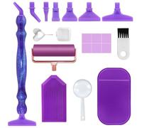 FineGood Lot de 19 stylos d'art diamant - Accessoires d'art diamant pour adultes - Accessoires de peinture diamant