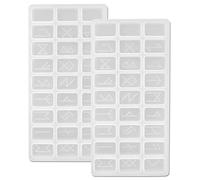 FineGood Lot de 2 moules en résine en forme de rune pour la fabrication de bijoux