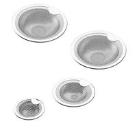 FineGood Lot de 4 Filtre évier Cuisine Égouttoir d'évier de Cuisine en Acier Inoxydable Anti-colmatage