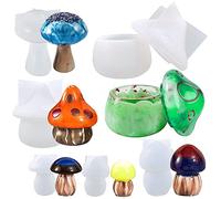 FineGood Lot de 6 moules en résine en forme de champignon pour résine époxy pour décoration de la maison