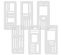 FineGood Lot de 6 pochoirs réutilisables faits à la main pour journalisation, listes de contrôle, boîtes et planification quotidienne