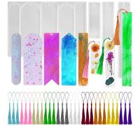 FineGood Lot de 8 moules en résine pour marque-page avec pompons pour loisirs créatifs