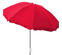 FineHome Parasol pliable en nylon Rouge Ø 1,80 m
