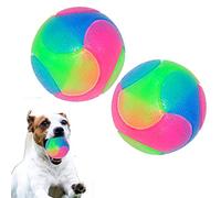 FineInno 2 Stück Große Jouet Balle pour Chien et Chat,Light Up Dog Balls,Balle Sauteuse à LED Animaux Chats Balles Jouet Amusant pour Golden Retriever, Labrador, Grands Chiens