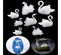 FineInno 8Pcs Remplisseur Cygne 3D Mini Swan Filler Moule Silicone Resine Moule Epoxy Coulée Matériaux de Remplissage pour Bijoux de Bijouterie DIY Outils