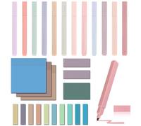 FineInno Kit d'annotation de livre 700 feuilles de notes adhésives transparentes+12pcs Aesthetic Surligneurs Pastel Onglets D'Index Autocollantes pour Annoter des Livres (La place)