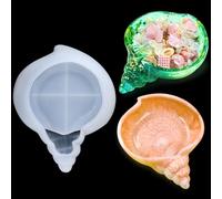 FineInno Moule en Silicone Conque Bocaux de Stockage 3D Coquillage Moule Résine Époxy pour DIY Bijoux Boîte de Rangement,Plateau Décoration Bricolage