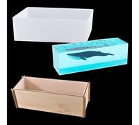 FineInno Moule Resine Epoxy Rectangulaire, Moules Silicone Rectangle, Moulle en Résine Moulage Epoxy pour Fabrication de Bougie Savon, DIY Artisanale Décorations