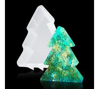 FineInno Sapin de Noël Résine Moule Serre-Livre Moulage Silicone Époxy Bricolage Coulée Moulle Christmas Tree Resin Mold DIY Dessous de Verre Coulée Plateau