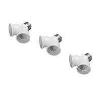 FINELED Adaptateur de lumière E27 vers 2 E27, support de lampe double E27 pour lampe