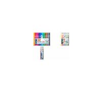 Staedtler Triplus Broadliner, Feutres triangulaire aux couleurs assorties, mine de 0.8 mm, Lot de 4 feutres, 338 SB4