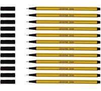 Fineliner Felt-Tip Pen - Set Of 12 Pens - Felt-Tip Pens Suitable For Daily Use - Super Fine Line, Width Approx. 0.4 Mm, Black