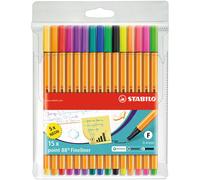 Fineliner Stabilo Point 88 Néon 15 Couleurs