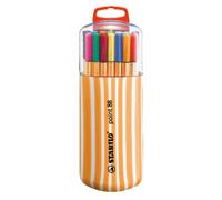 STABILO Stylo feutre point 88 – pointe fine – Étui Zebrui x 20 stylos – coloris assortis