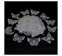 FINELYCR 100 Pièces Stickers Papillon, Brillant Papillon Decoration, Esthétique Butterfly Stickers, Adapté aux Albums Photos, Bouteilles, Bagages, Téléphones Portables, Ordinateurs Portables