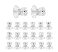 FINELYCR 20 Pièces Ventouse Table en Verre Ø 30 mm, Ventouses M4x10mm, Ventouse Vitre PVC, Ventouses Transparentes pour Salle de Bain, Cuisine, Extérieur