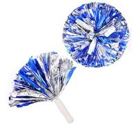 FINELYCR Pompom Girl, 2 Pièces Pompon Pompom Girl Fleurs Main, Pompon Cheerleader avec Poignée, Pompom pour Événements Sportifs, Jeux, Danse