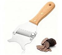 FINELYCR Râpe à Truffe, Épaisseur Réglable Hachoir à Truffes, Trancheur de Truffes avec Manche en Bois et Trou de Suspension, Idéal pour Couper les Truffes, le Chocolat, le Fromage et le Beurre