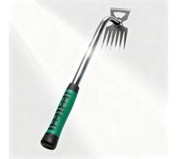 FINELYCR Rateau de Désherbage, 6 Dents Desherbeur Manuel, avec Tête de Pelle en Forme de Croissant Désherbeur Manuel, Lame de Scie en Acier Râteau de Désherbage, pour le Désherbage du Jardin, la Tonte