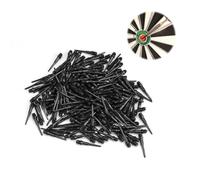 FINELYCR Tête de Fléchette en Plastique, 200 Pièces Flechette Pointe Plastique Fléchettes, 2BA Noir Embout Flechette Pointe Plastique, Renfort de Pointe, Pointe Flechette pour Passionné de Fléchettes
