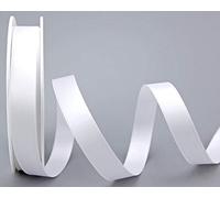 finemark 25 m x 15 mm Ruban Satin Double Face Blanc Ruban Satin Sans Fil Doux et Brillant Ruban Cadeau Décoratif