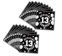 finemark Lot de 20 serviettes en papier pour le 13ème anniversaire adolescent garçon fille et adolescent officiel - Décoration de table - Noir et blanc