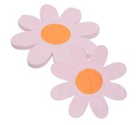 finemark Lot de 40 serviettes décoratives pour anniversaire Motif marguerites et fleurs (rouge violet)