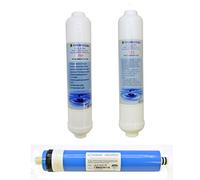 FINERFILTERS Filtre à eau compact pour aquarium à osmose inverse 3 étapes et membrane 75 GPD