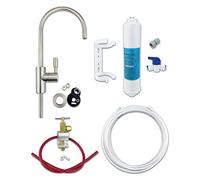 Finerfilters Kit classique de filtre à eau pour lavabo, incl. robinet et accessoires (nickel brossé)
