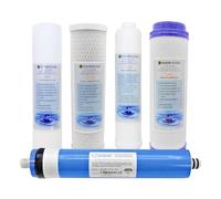 Finerfilters Osmose inverse domestique en 5 étapes, lot de filtres de rechange membrane 50 GPD