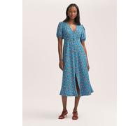Finery Finery Blue Robyn Floral Print Button Through Midi Dress Blue 46