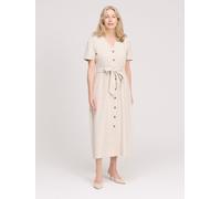 Finery Finery Natural Priscilla Button Through Midi Dress Natural EU 40 Petite (UK 12 P)