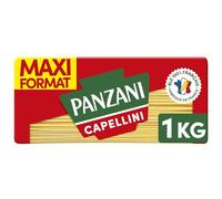 Fines comme un voile de soie, les Capellini PANZANI 1 kg - blé 100 % français, fabrication artisanale en France, maxi format pour les grandes tablées - Lot de 4