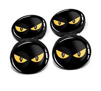 Finest Folia 4 x Cache-moyeux de 60 mm de diamètre - Capuchons de moyeux pour Jantes, Autocollants, emblème en Gel bombé pour Jantes de Voiture, Accessoires de Tuning Automobile DM006 (N° 12 Yeux)