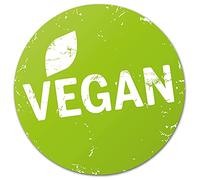 Finest-Folia - Autocollant Ø 20 cm - Fenêtre de vitrine etc. Bio, Vegan, Vegetaris, sans Gluten - Lakose, avec stratifié de Protection