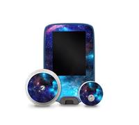 Finest Folia Autocollant compatible avec Abbott Freestyle Libre 2 + 3 autocollants design pour glycémie Film design pour enfant autocollant anti-rayures imperméable R229 (07 Galaxy)