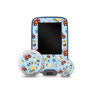 Finest Folia Autocollant compatible avec Abbott Freestyle Libre 2 + 3 autocollants design pour glycémie Film design pour enfants autocollant anti-rayures imperméable R229 (16 pompiers)