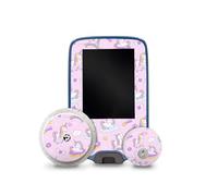 Finest Folia Autocollant compatible avec Abbott Freestyle Libre 2 + 3 autocollants design pour glycémie Film design pour enfant autocollant anti-rayures imperméable R229 (18 licorne)