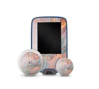 Finest Folia Autocollant compatible avec Abbott Freestyle Libre 2 + 3 autocollants design pour glycémie Film design pour enfant autocollant anti-rayures imperméable R229 (01 marbre)