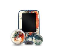 Finest Folia Autocollant compatible avec Abbott Freestyle Libre 2 + 3 autocollants design pour glycémie Film design pour enfant autocollant anti-rayures imperméable R229 (08 dragon)