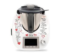 Finest Folia Autocollant de Protection Décoratif Compatible avec Robot Culinaire Thermomix TM5 Design Autocollant Film Adhésif Accessoires Cuisine Appareil Étanche Autocollant RX041 (24 Family Recipe)