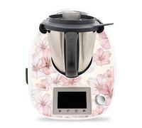 Finest Folia - Autocollant de Protection Décoratif Compatible avec Thermomix TM5 - Rose - Vinyle - Rectangulaire - 1 Pièce - À Fleur - Pour Plastique, Métal, Céramique - Scrapbook