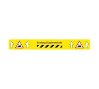 Finest Folia Autocollant de sol antidérapant - Jaune - Marquage de sol - Autocollant imperméable - RX054 (02 circulation des chariots élévateurs, 600 x 75 mm)
