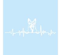 Finest Folia Autocollant décoratif pour voiture, réfrigérateur, ordinateur portable, motif animaux de battement de cœur, largeur 27 cm, blanc brillant, 04 berger allemand