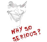 Finest Folia Autocollant Joker - 10 x 7 cm - Inscription « Why so serious » - Pour voiture, bus, caravane, accessoire de voiture - motif clown (argent métallisé, K059 + K061 Joker avec inscription)