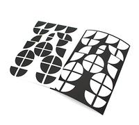 Finest-Folia Autocollant pour emblème d'angles compatible avec BMW, autocollant auto-adhésif, résistant à l'eau, brillant, accessoires pour voiture (K004 Noir mat et blanc)