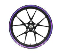 Finest Folia Autocollant pour jantes de voitures et motos 16" 17" 18" 19" Avec outil de montage Largeur 7 mm Violet hologramme