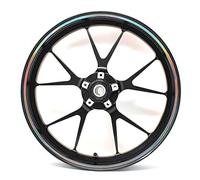 Finest Folia Autocollant pour jantes de voitures et motos 16" 17" 18" 19" Avec outil de montage Largeur 7 mm Noir hologramme