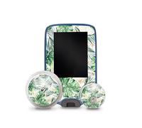 Finest Folia Autocollants compatibles avec Abbott Freestyle Libre 2 + 3 autocollants design pour glycémie Film design pour enfants Autocollant anti-rayures imperméable R229 (06 Plantes aquarelles)