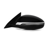 Finest Folia Autocollants pour rétroviseur avec bandes latérales - Film décoratif pour rétroviseur extérieur et intérieur - Autocollant pour miroir DS018 (Blanc brillant)